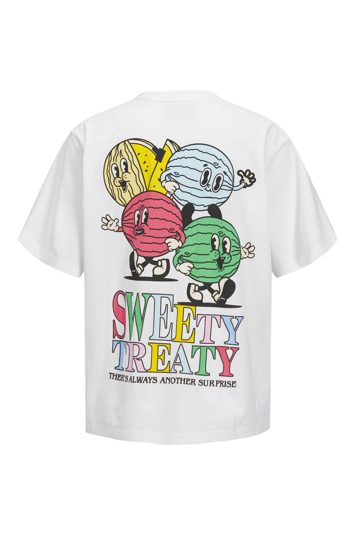 Jjxx - Jxfriendly Loose Ss Tee Tg - 4851556 Bright White Sweety Treaty