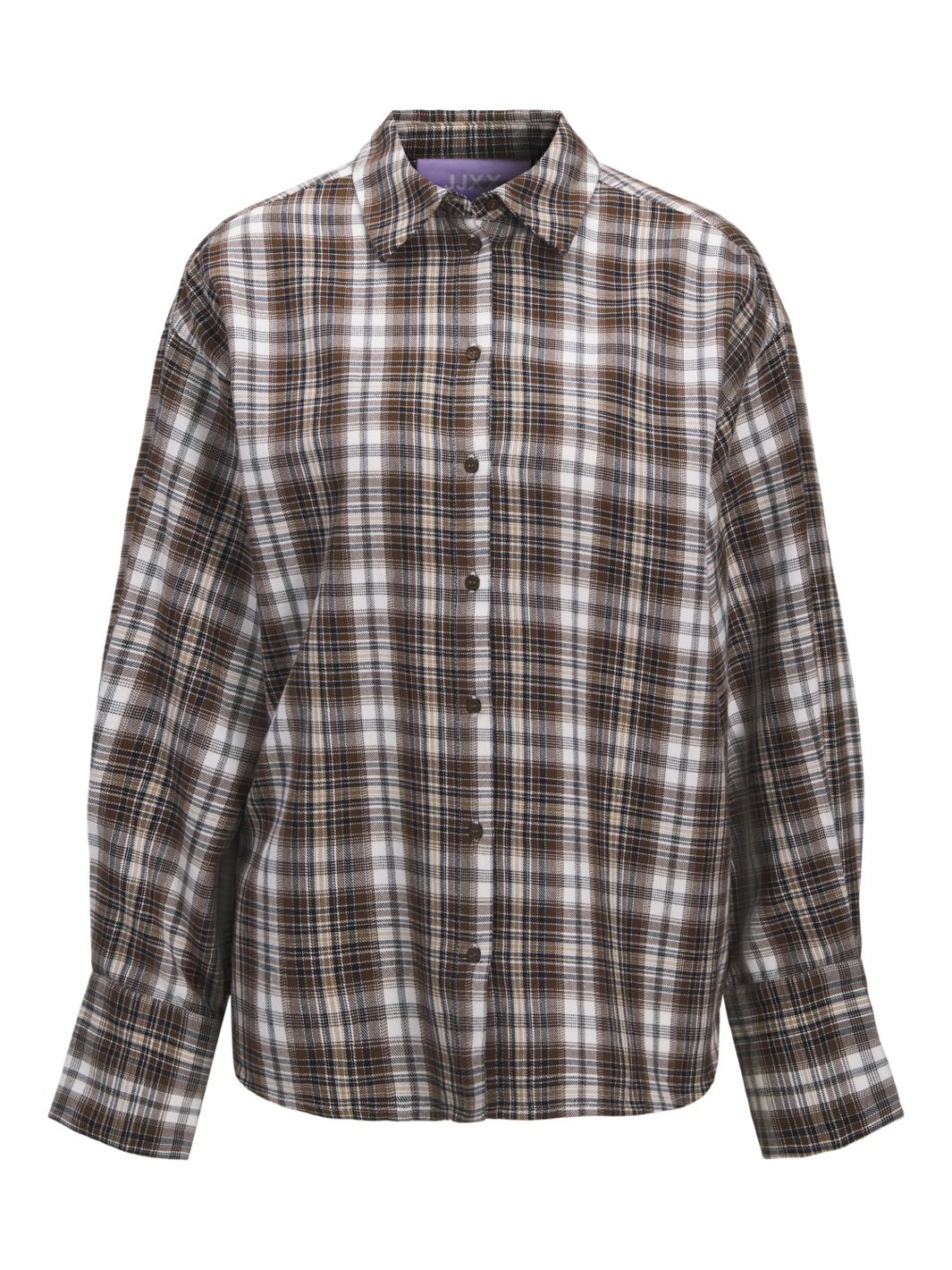 Jjxx - Jxhailey Bella Flannel Ls Shirt Ln - 4933177 Seal Brown Check