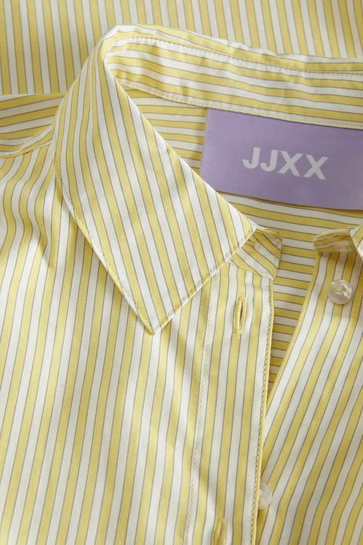 Jjxx - Jxjamie Ls Relaxed Poplin Shirt - 4772977 Snapdragon Stripe Skjorter 