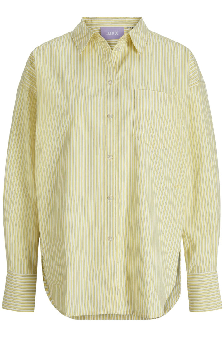 Jjxx - Jxjamie Ls Relaxed Poplin Shirt - 4772977 Snapdragon Stripe Skjorter 