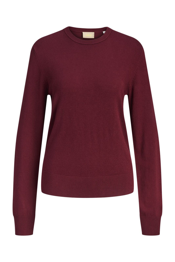Jjxx - Jxlayla Comfy Ls Crew Neck Knit Ln - 4933791 Cabernet