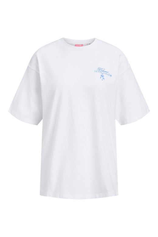 Jjxx - Jxmillow Loose Ss Tee Sp326 - 5014263 Bright White Lets Make Today Awesome
