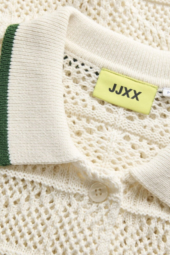 Jjxx - Jxretha Polo Knit Ln - 4833198 Vanilla Ice /Formal Garden