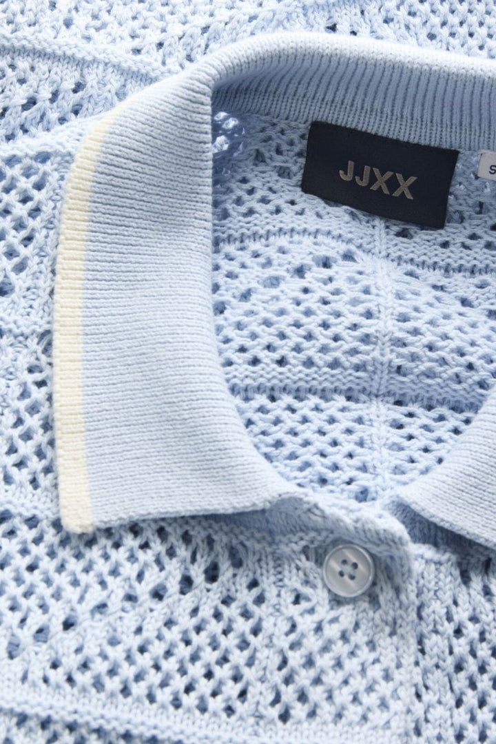 Jjxx - Jxretha Polo Knit Ln - 4859732 Skyway /Vanilla Ice