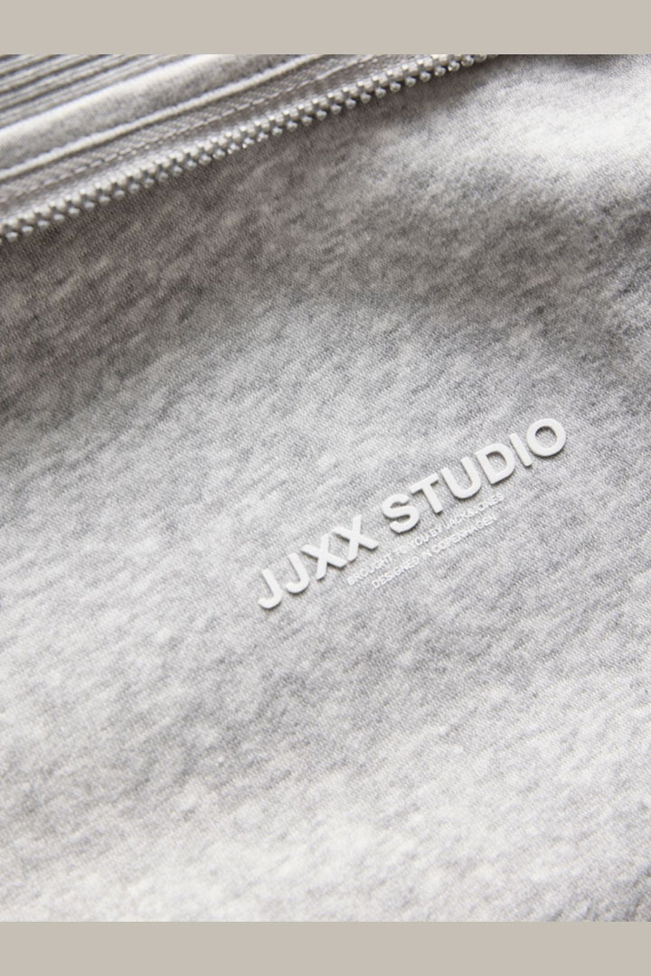 Jjxx - Jxstudio Vesterbro Flat Knit Zip Swt Sn - 5000235 Light Grey Melange Bright White Jjxx Studio
