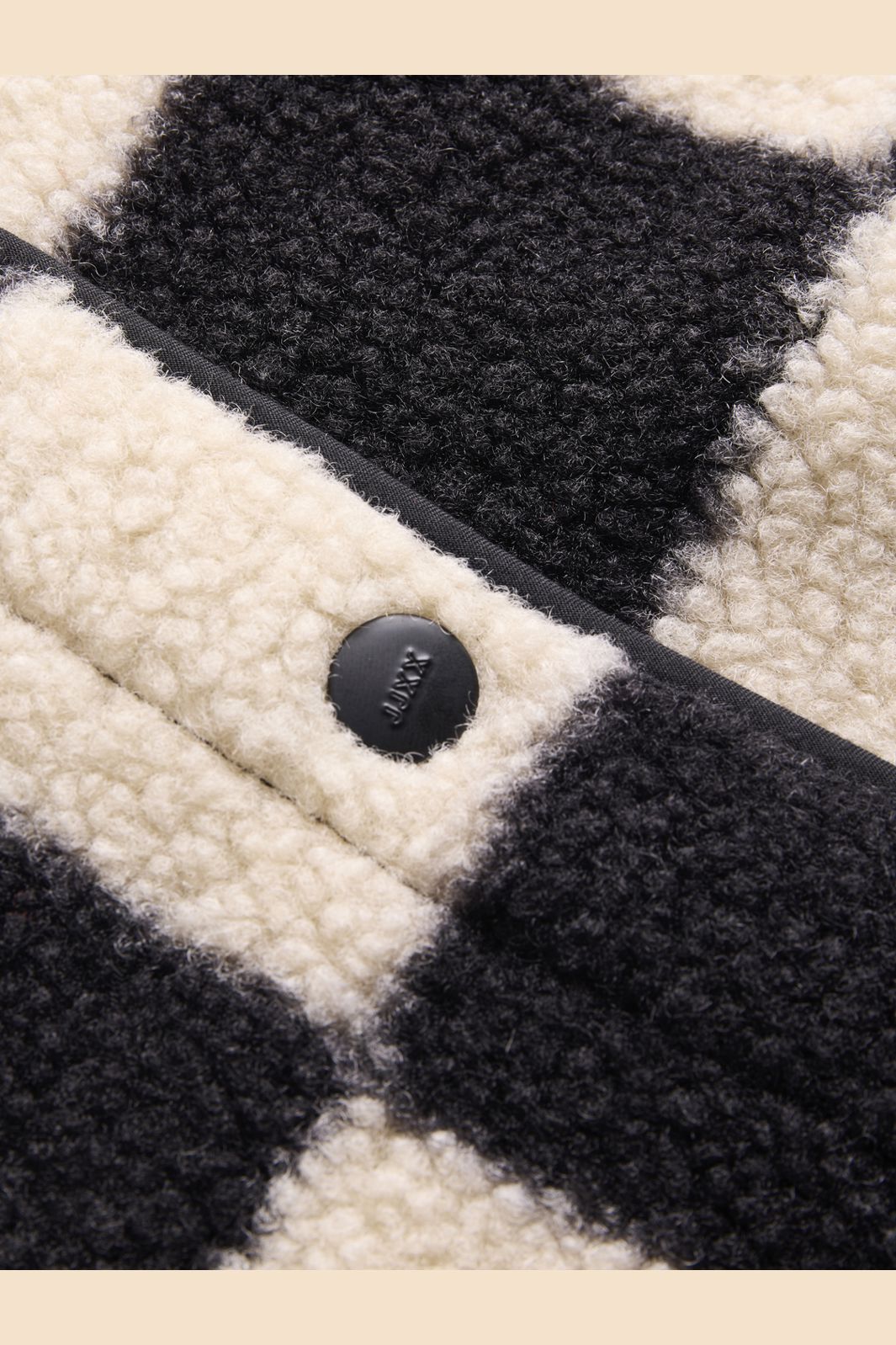 Jjxx - Jxvera Check Teddy Vest - 4896593 Bone White Checks