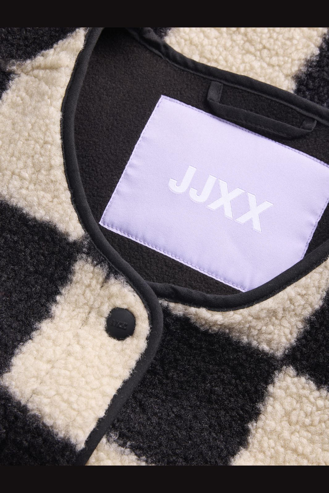 Jjxx - Jxvera Check Teddy Vest - 4896593 Bone White Checks