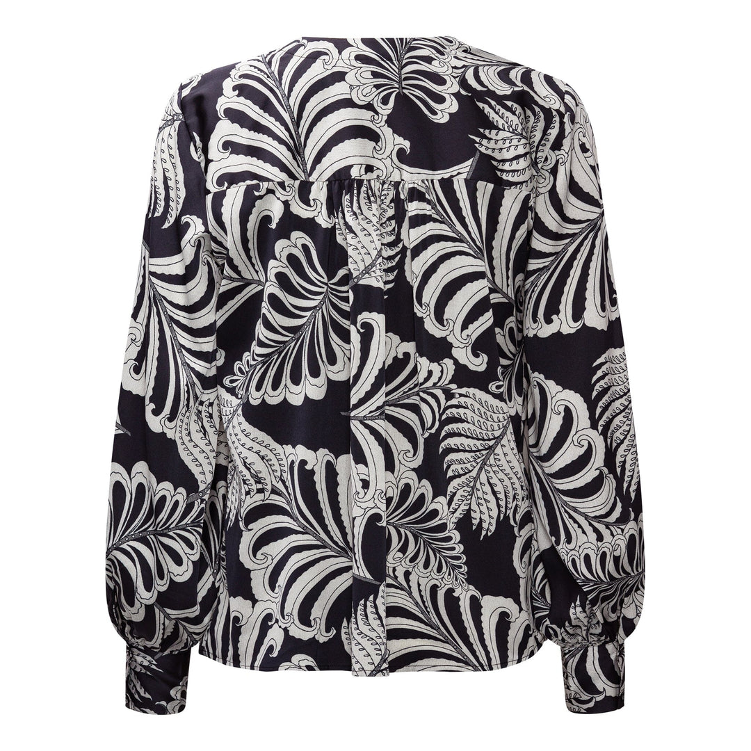 Karmamia - Amelia Shirt 2373 - Navy Palm Skjorter 