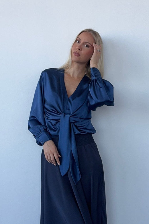 Karmamia - Blair Blouse 2301 - Rich Cerulean Blue Bluser 