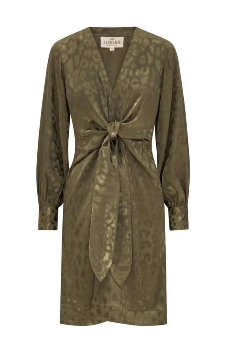 Karmamia - Blair Dress 2244 - Army Leo Jacquard