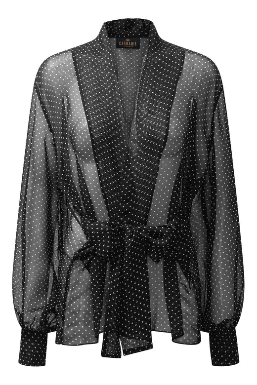 Karmamia - Lola Wrap Blouse 2343 - Petit Dot (Limited) Bluser 