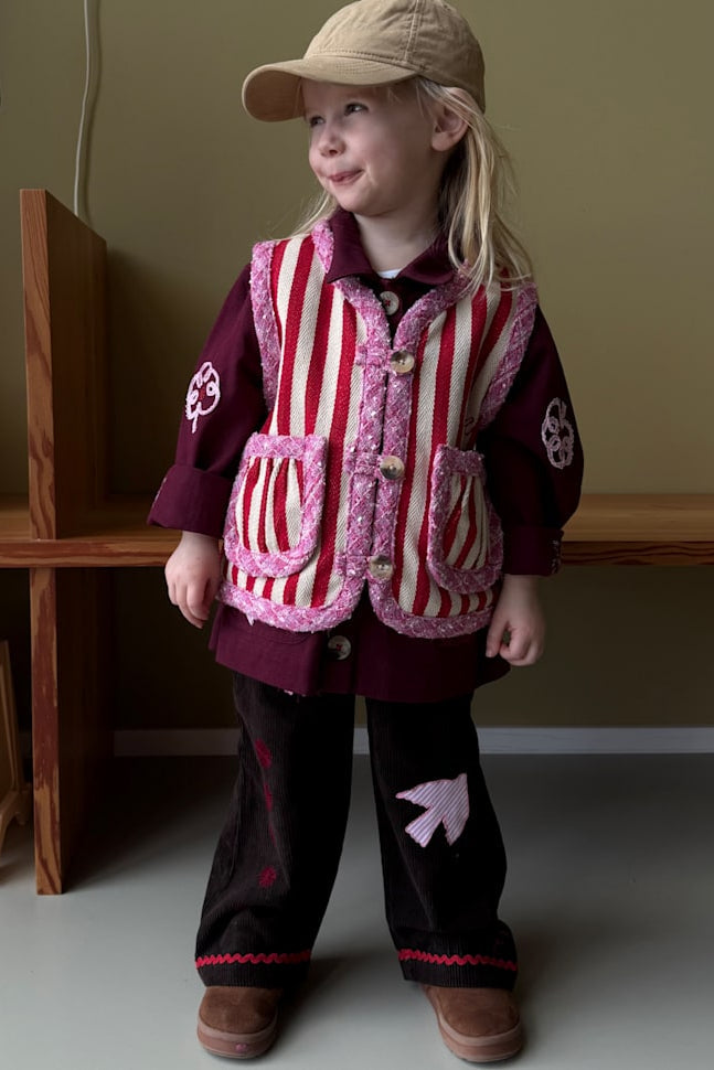 Sissel Edelbo - Como Mini Vest Se 2055 - Red Stripes