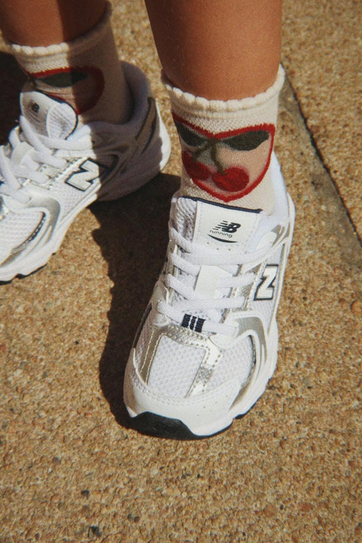 Konges Sløjd - 2 Pack Cherry Rose Socks Ks105215 - Cherry/rose Strømper 