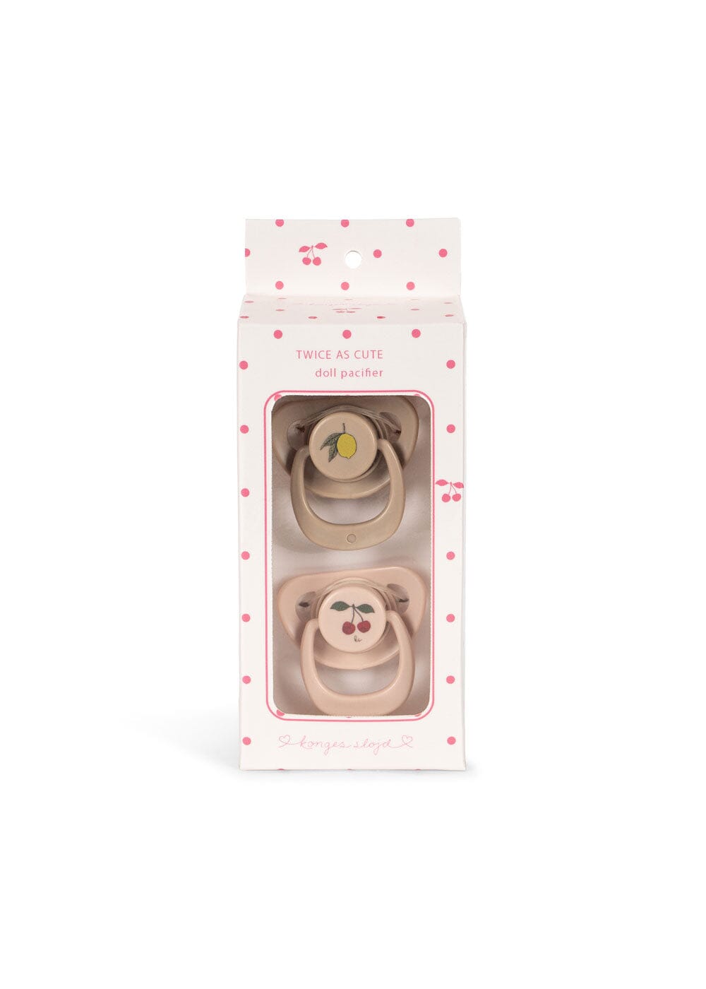 Konges Sløjd - 2 Pack Doll Pacifier Ks105835 - Cherry/lemon