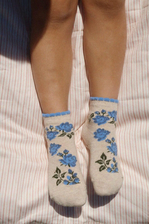 Konges Sløjd - 2 Pack Flower And Cherry Jacquard Socks Ks104584 - Amarena/tramonto Strømper 
