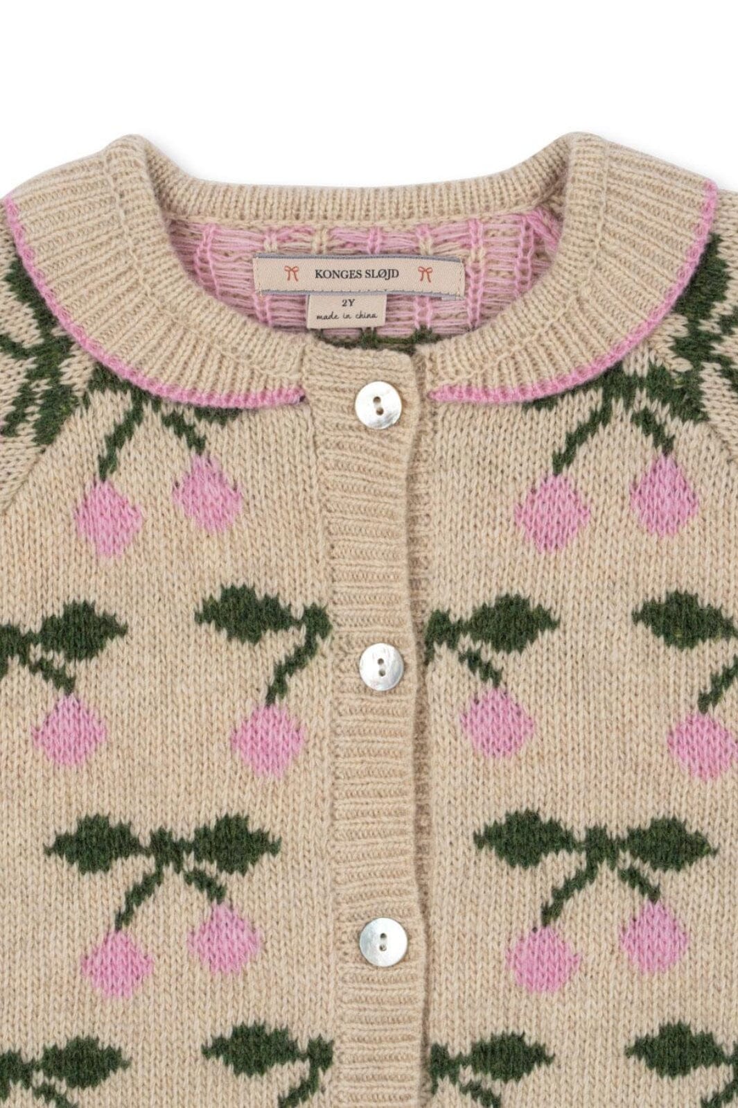Konges Sløjd - Belou Knit Collar Cardigan Ks103712 - Cherry
