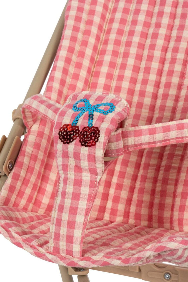 Konges Sløjd - Cheeky Doll Stroller Ks103259 - Bubblegum Check