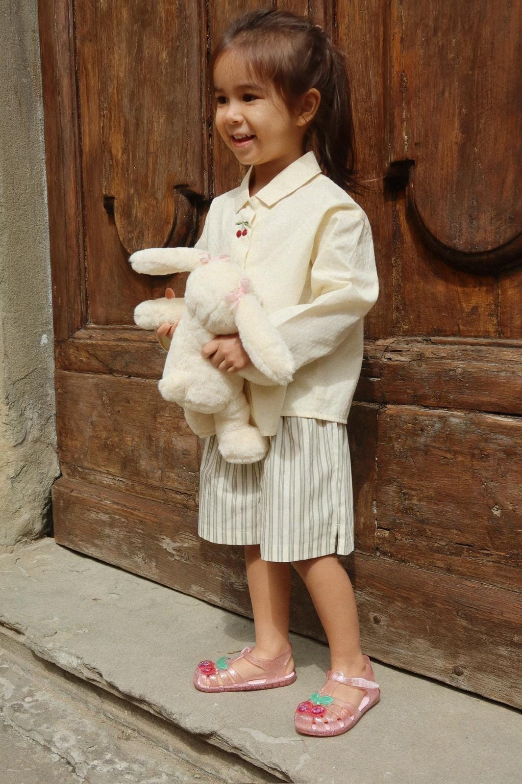 Konges Sløjd - Evia Cherry Shirt Gots Ks104795 - Cloud Cream