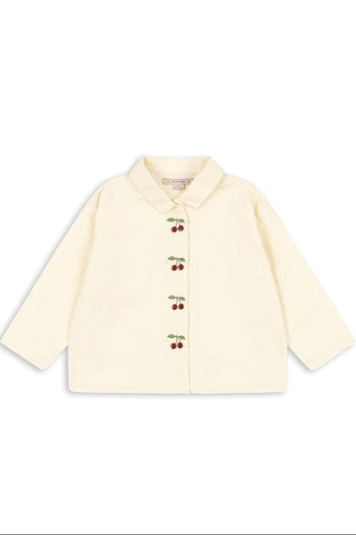 Konges Sløjd - Evia Cherry Shirt Gots Ks104795 - Cloud Cream
