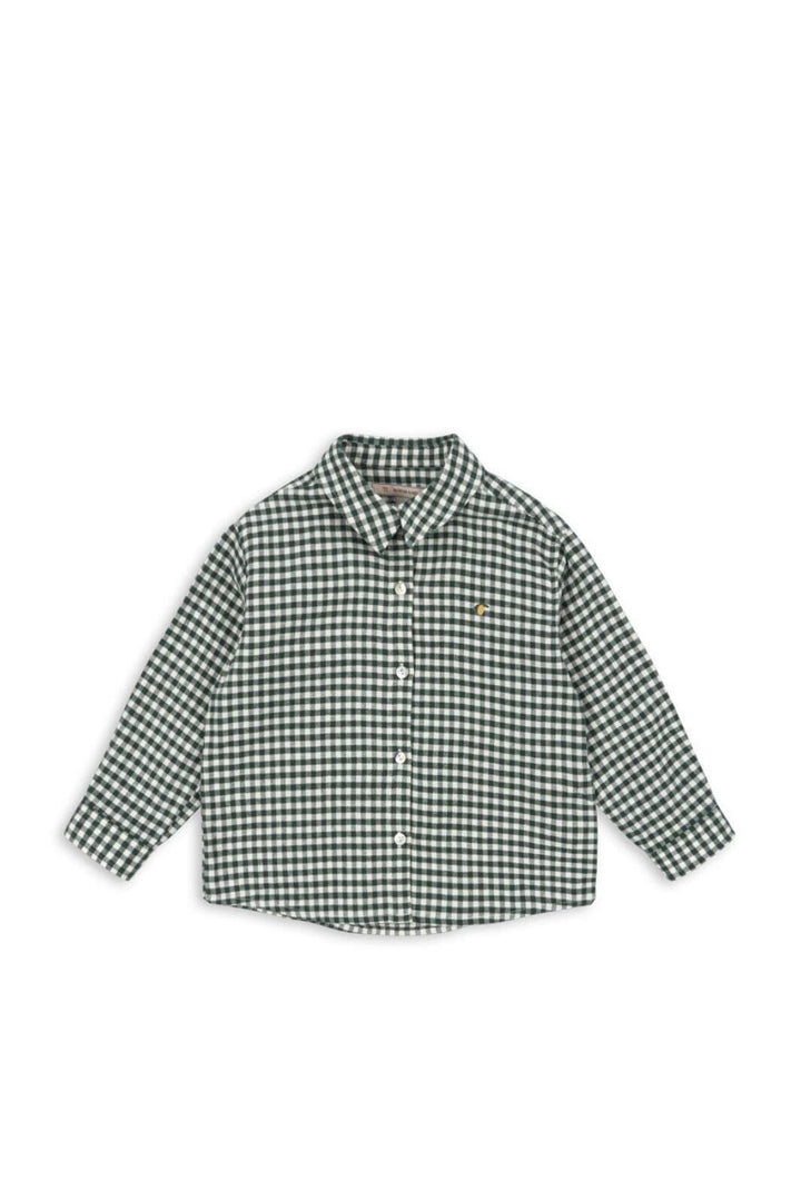 Konges Sløjd - Foret Ls Shirt Gots Ks104194 - Green Check Skjorter 