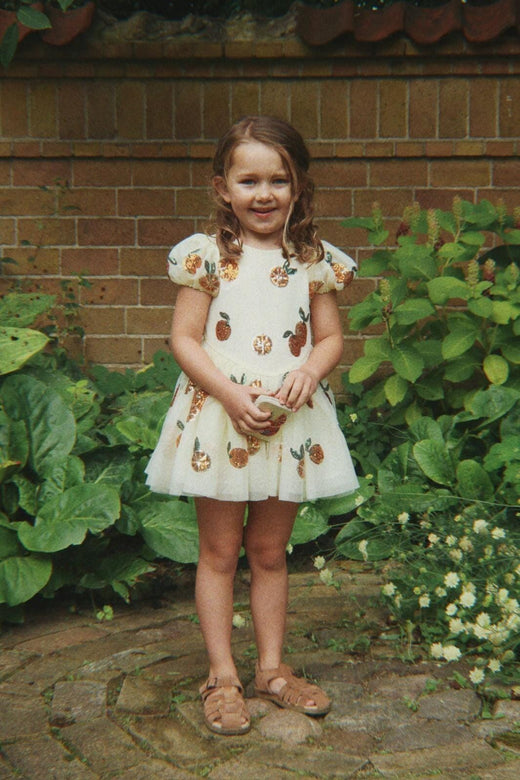 Konges Sløjd - Heartlily Dress Ks105412 - Arancia Sequin