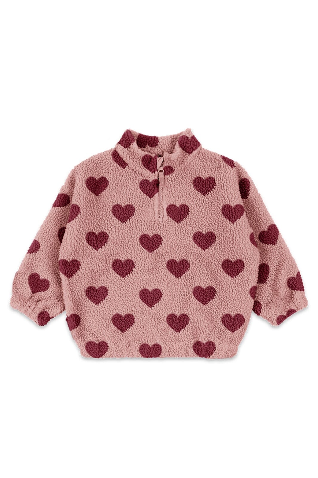Konges Sløjd - Jody Teddy Half Zip Grs Ks104067 - Coeur Mellow
