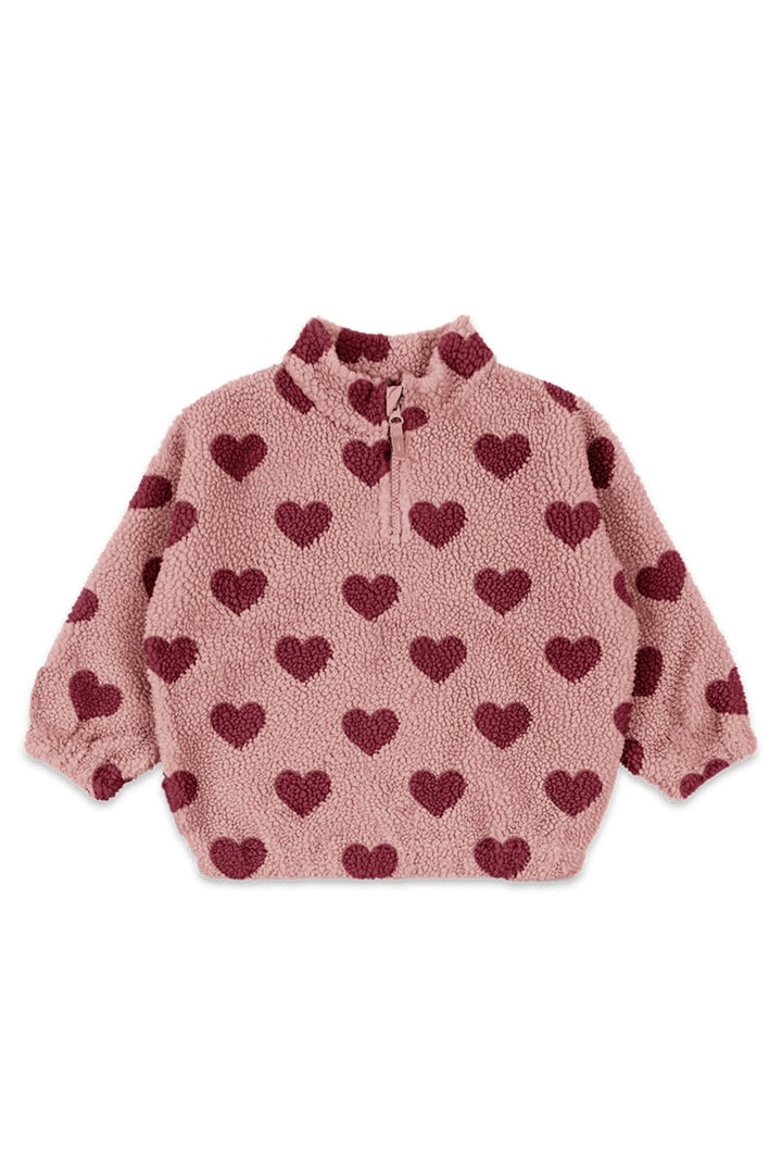 Konges Sløjd - Jody Teddy Half Zip Grs Ks104067 - Coeur Mellow