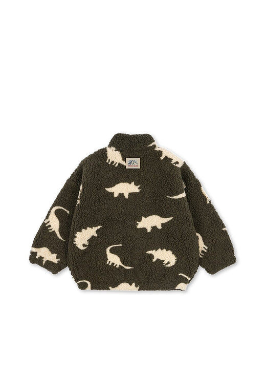 Konges Sløjd - Jody Teddy Jacket Grs Ks105720 - Dino Silhouette Fleece jakker 