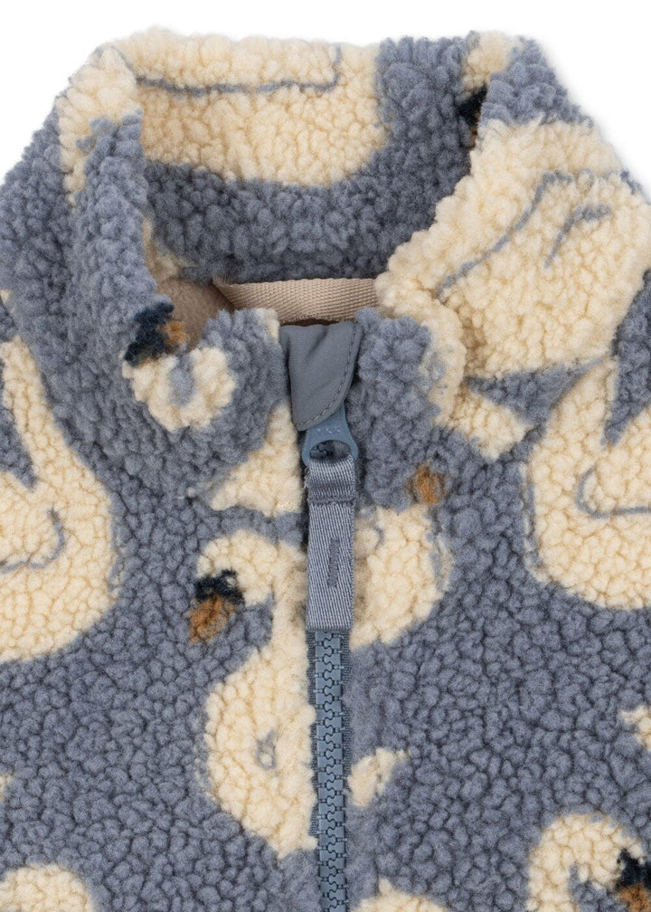 Konges Sløjd - Jody Teddy Jacket Grs Ks105720 - Swan Fleece jakker 