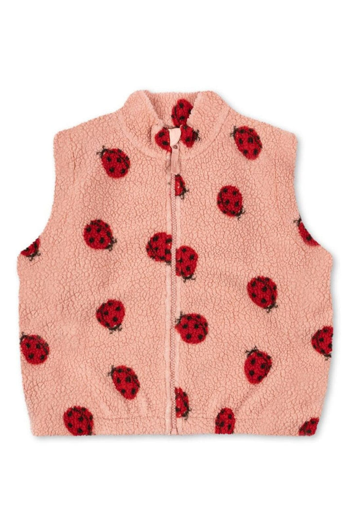 Konges Sløjd - Jody Teddy Vest Grs Ks103481 - Ladybug Pink