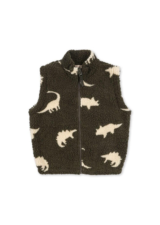 Konges Sløjd - Jody Teddy Vest Grs Ks105722 - Dino Silhouette Vest 