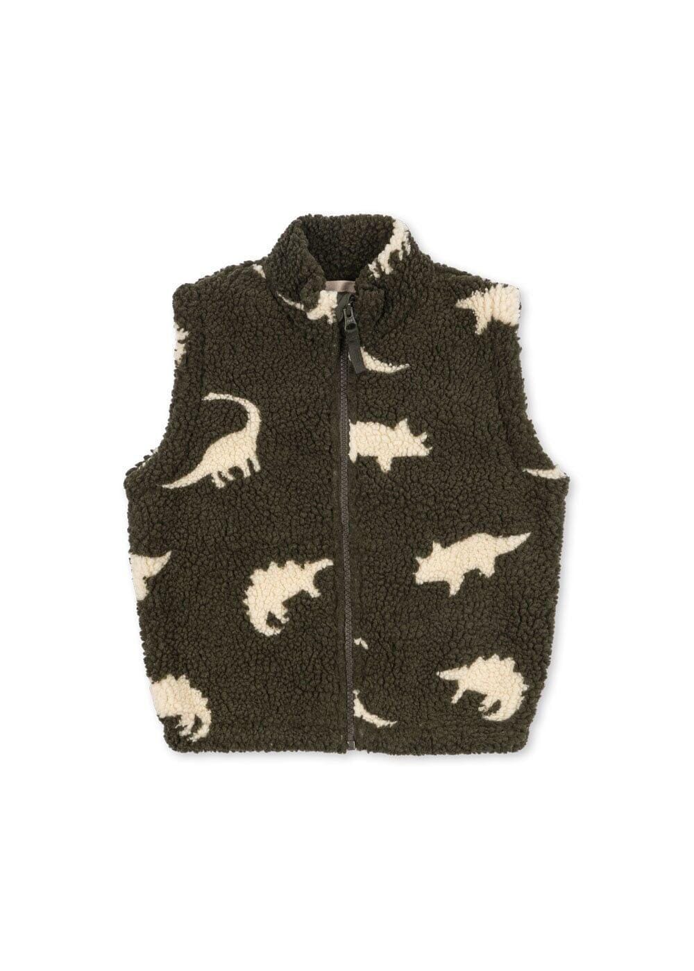 Konges Sløjd - Jody Teddy Vest Grs Ks105722 - Dino Silhouette Vest 