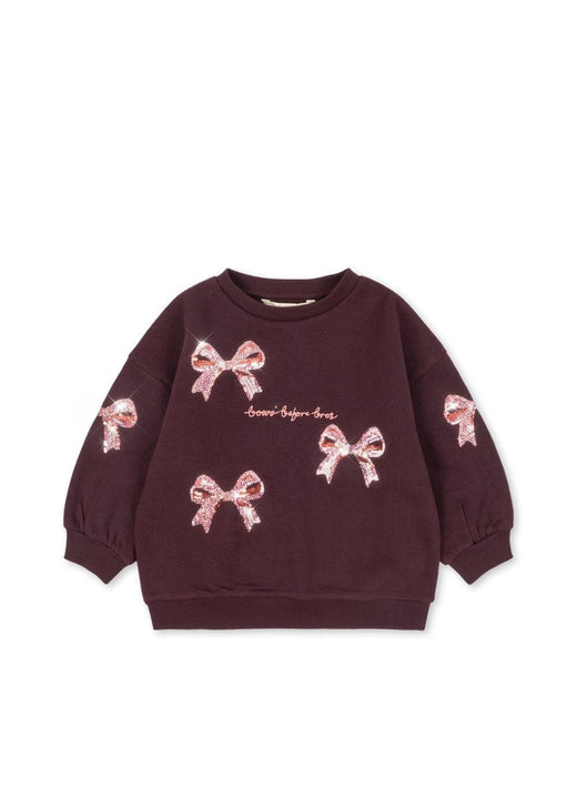Konges Sløjd - Lou Bow Sweat Shirt Gots Ks106522 - Decadent Chocolate