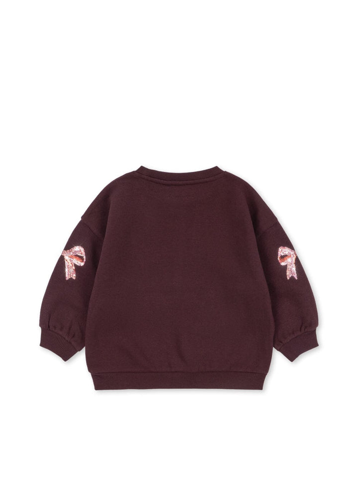 Konges Sløjd - Lou Bow Sweat Shirt Gots Ks106522 - Decadent Chocolate