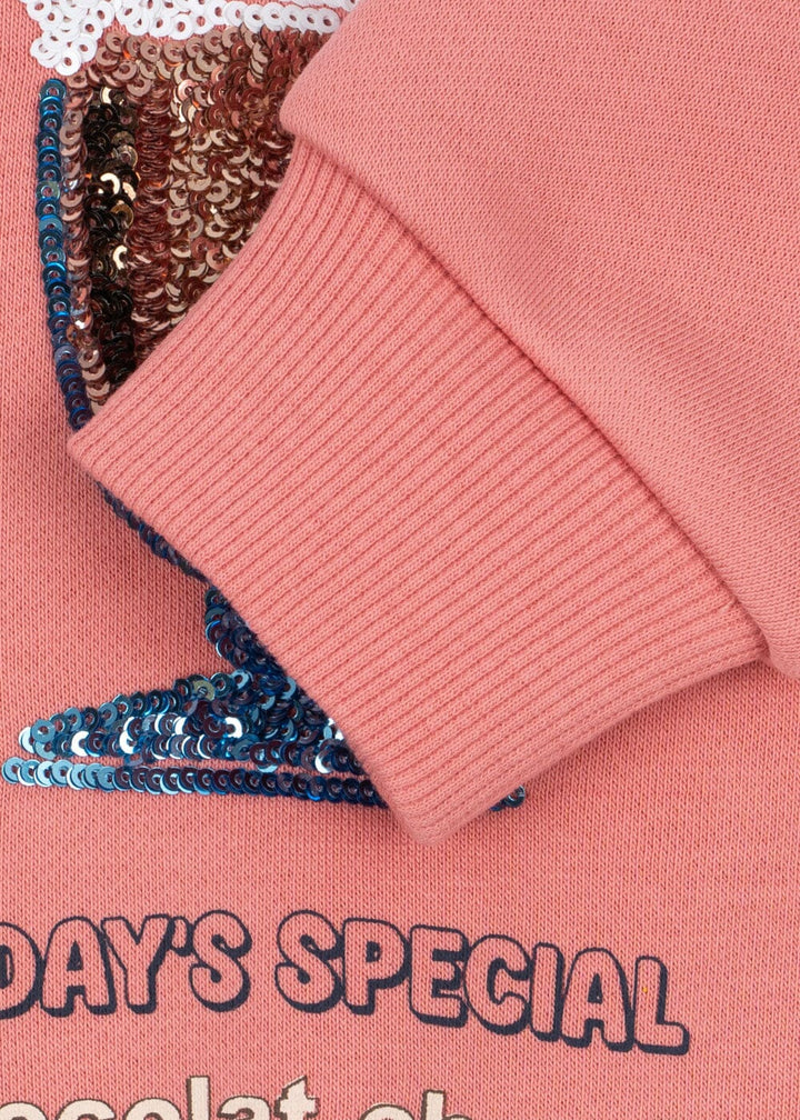 Konges Sløjd - Lou Sequin Sweat Shirt Gots Ks106104 - Peach Blossom