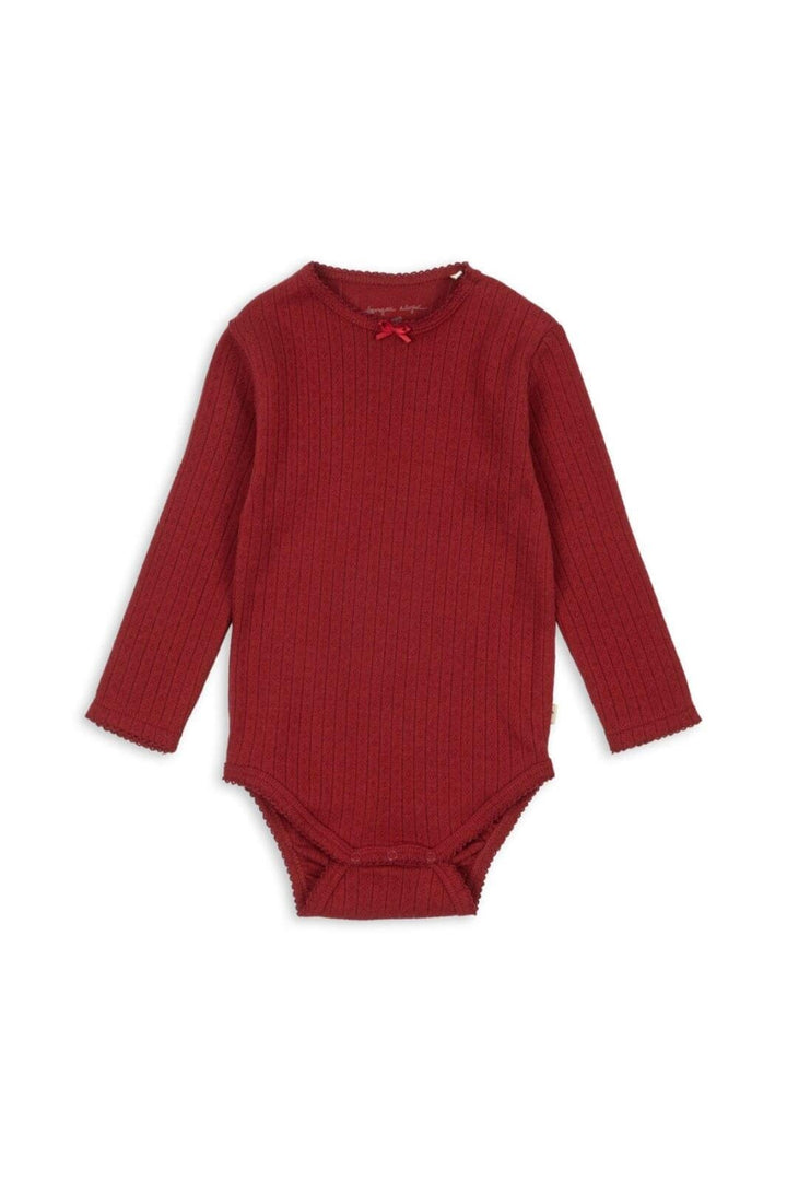 Konges Sløjd - Minnie Body Gots Ks104373 - Red Dahlia Bodysuits 