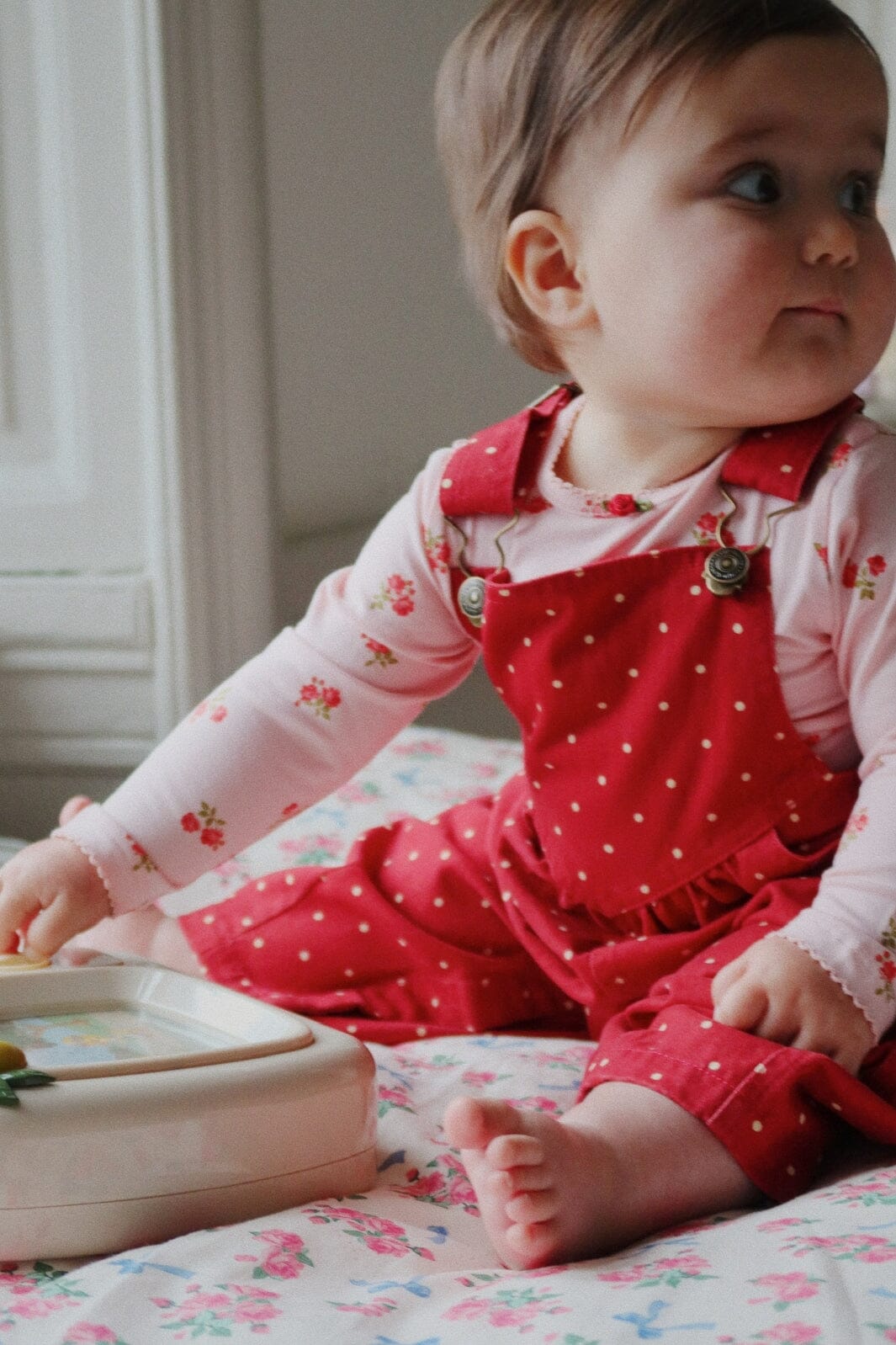 Konges Sløjd - Nola Overalls Gots Ks103945 - Strawberry Dot