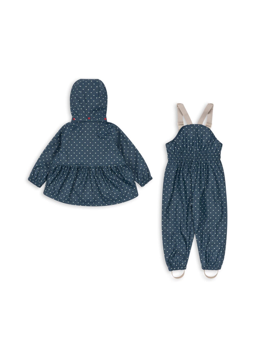 Konges Sløjd - Rainy Palme Set Girl Ks105050 - Heart Blues Regntøj 