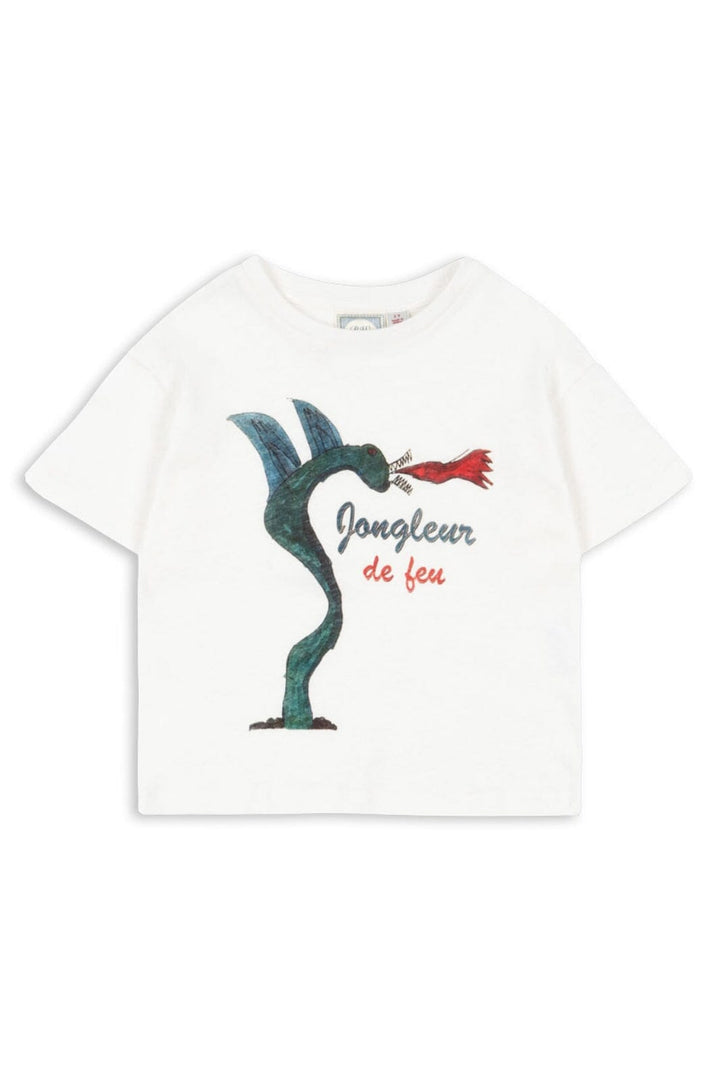 Konges Sløjd - Rhw X Ks Jongleur Tee Ocs Ks103606 - Antique White