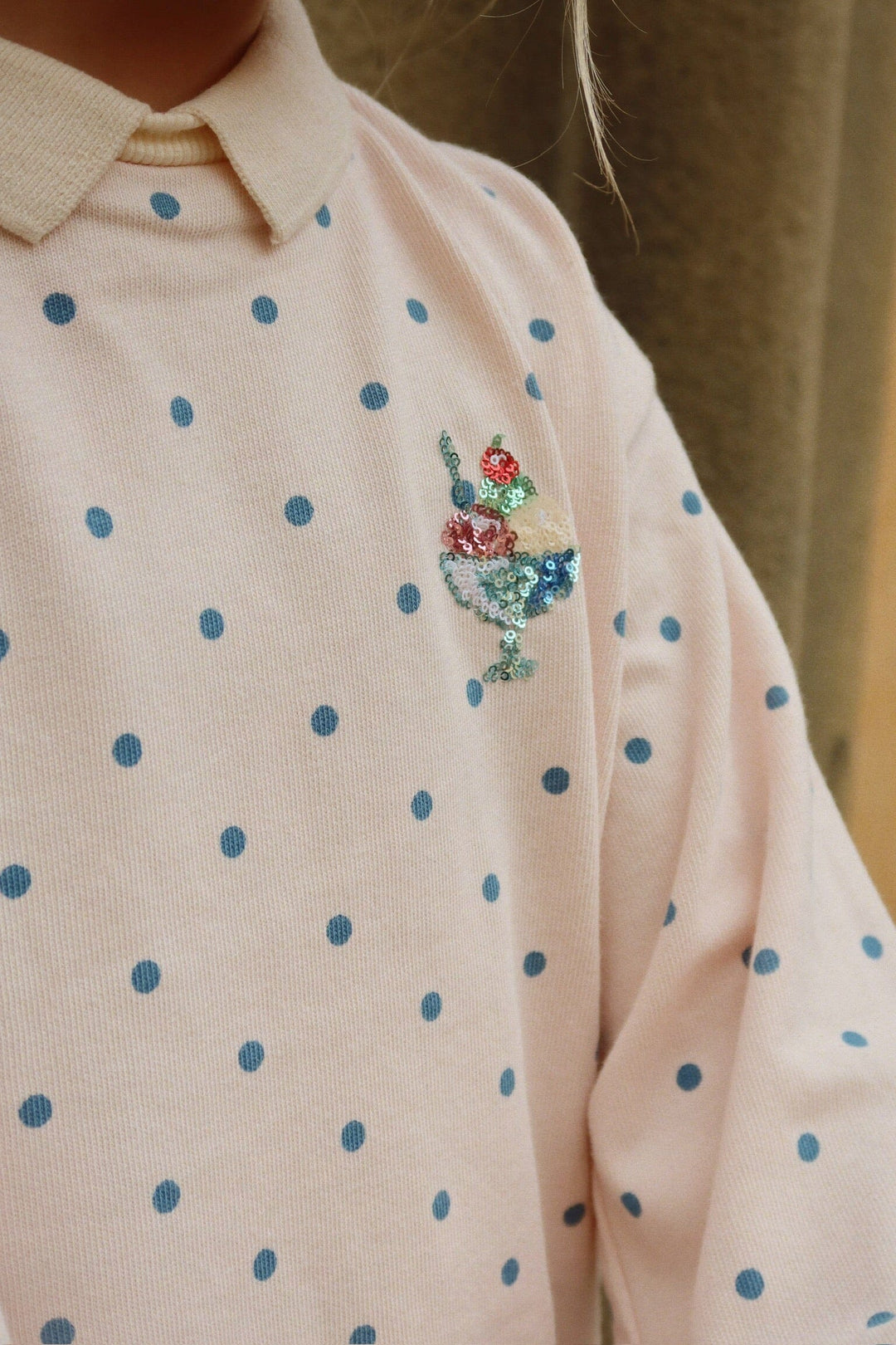 Konges Sløjd - Spotty Ls Polo Gots Ks105088 - Rosewater Dot Bluser 