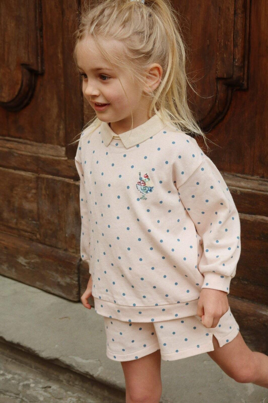 Konges Sløjd - Spotty Ls Polo Gots Ks105088 - Rosewater Dot Bluser 