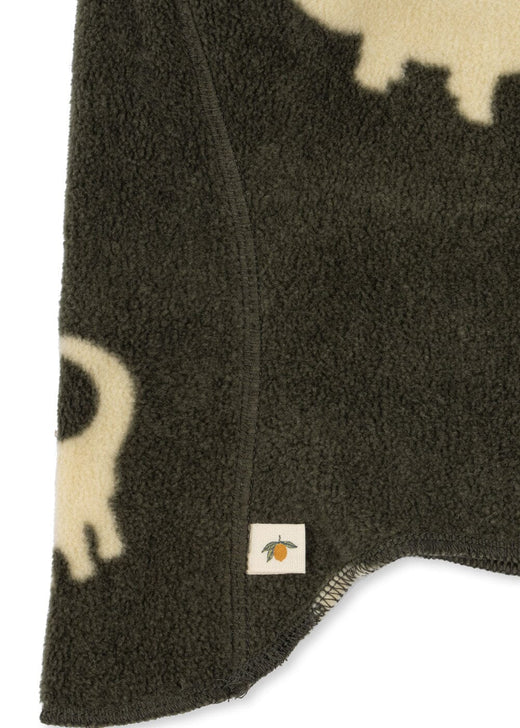 Konges Sløjd - Tavi Fleece Balaclava Grs Ks105772 - Dino Silhouette Elefanthuer 
