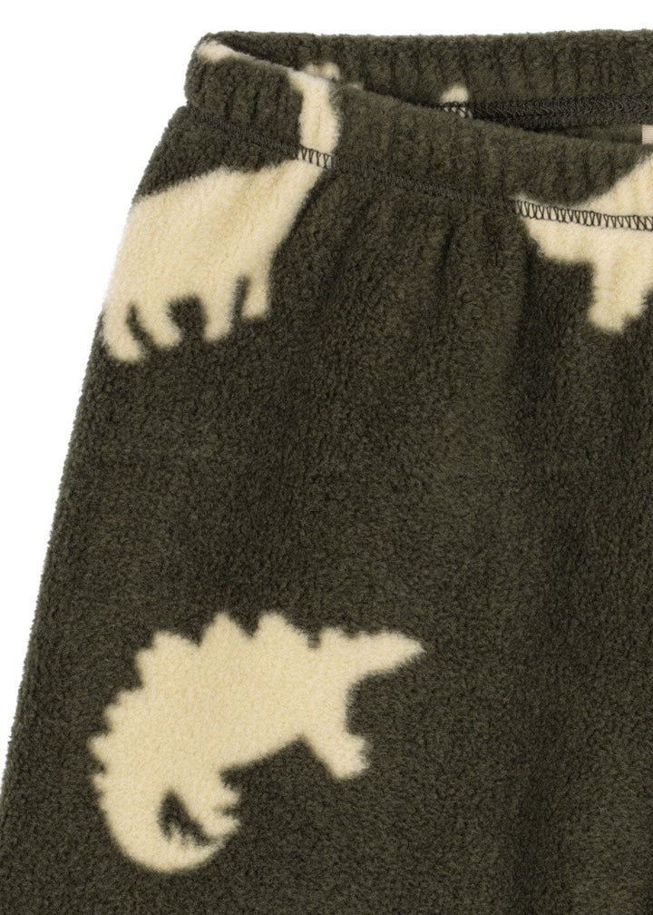 Konges Sløjd - Tavi Fleece Pants Grs Ks105773 - Dino Silhouette 