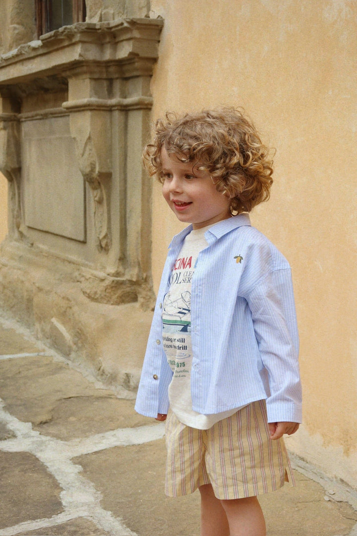 Konges Sløjd - Wes Shirt Gots Ks105135 - Blue Stripe Skjorter 