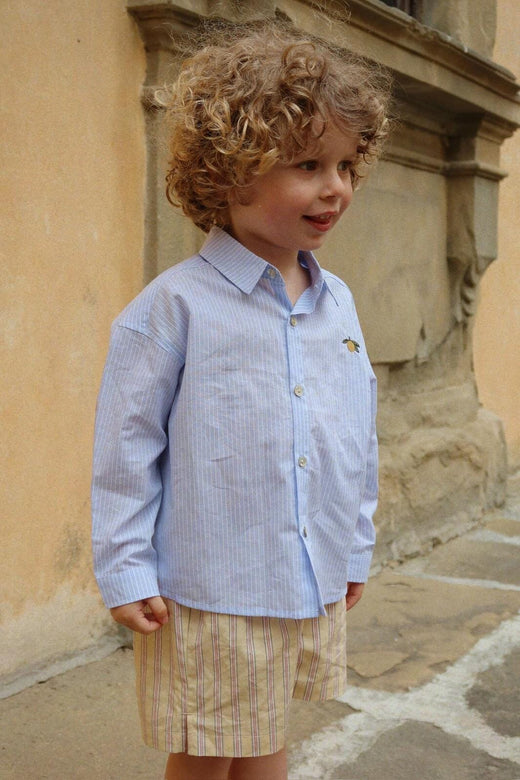 Konges Sløjd - Wes Shirt Gots Ks105135 - Blue Stripe Skjorter 