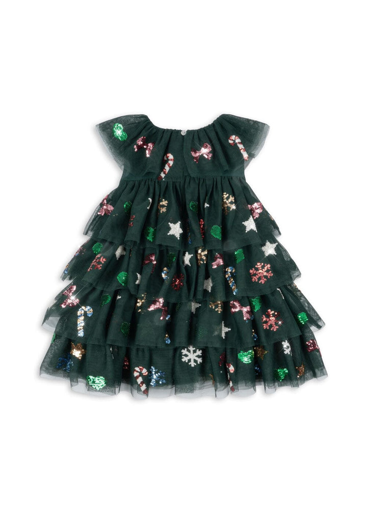 Konges Sløjd - Yvonne Christmas Dress Ks104469 - Hunter Green Kjoler 