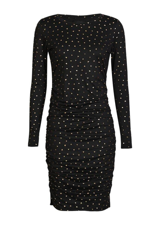 Liberte - Alma-Long-Dress 9506 - Black Gold Heart Kjoler 