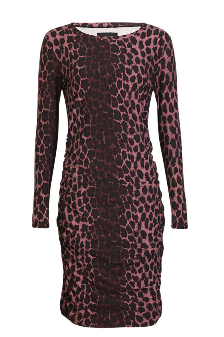Liberte - Alma-Long-Dress 9506 - Bordeaux Lux Leo Kjoler 