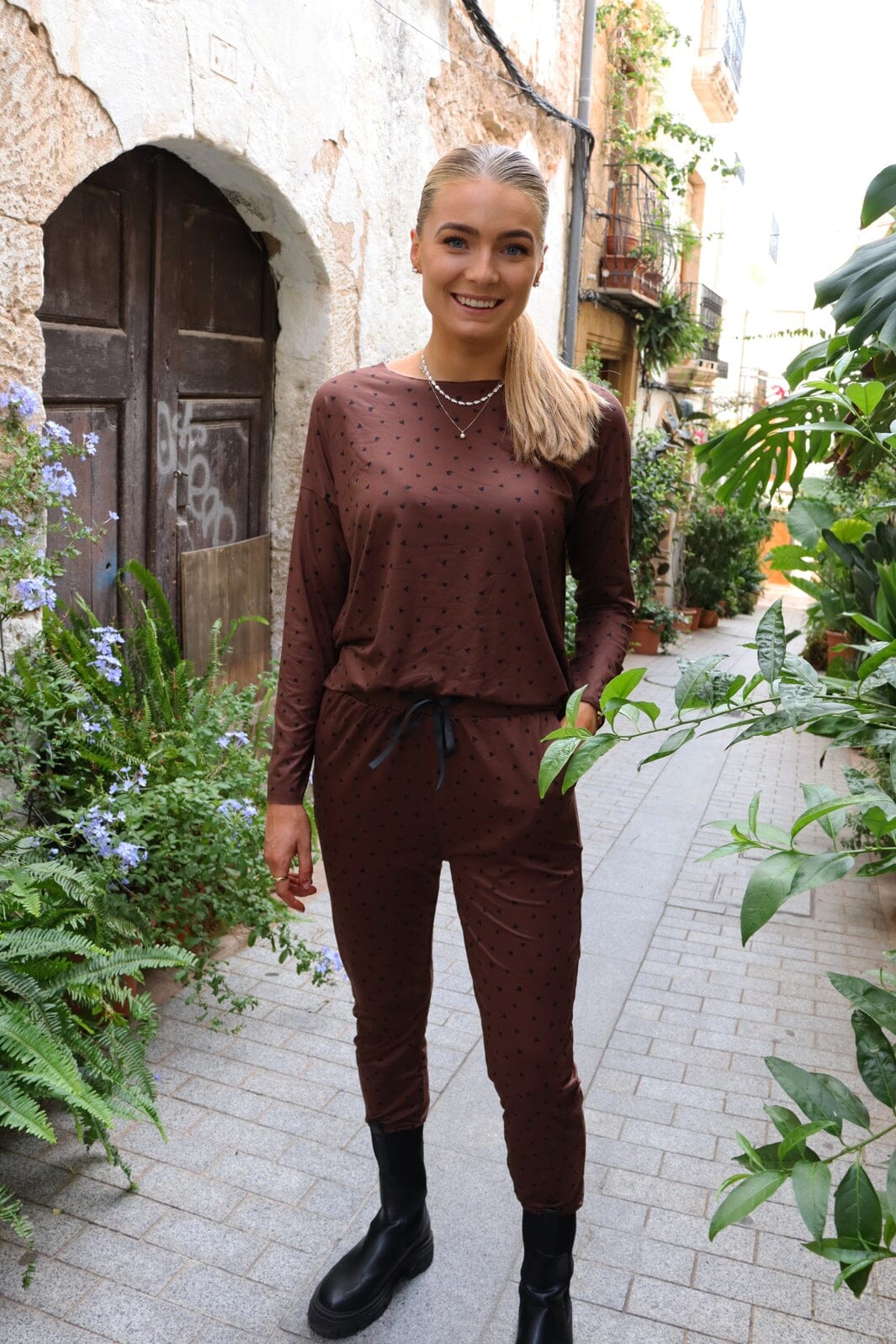 Liberte - Alma-Ls-Top 9504 - Brown Black Heart