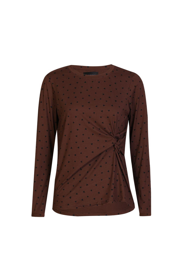 Liberte - Alma-Ls-Twist-Top 22148 - Brown Black Heart
